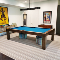 Vente directe d'usine Tables de billard de snooker de luxe modernes haut de gamme les plus populaires Table à manger de billard 6ft 7ft 8ft 9ft