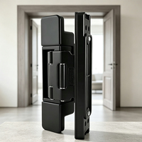 Charnière invisible robuste moderne GE70M, capacité de charge 60 kg, réglable 2D, fermeture amortie, quincaillerie en alliage de zinc pour montage encastré