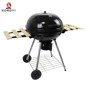 Parrilla de carbón redonda Hongyi de 58 cm con función de ahumador y mesas laterales para cocinar al aire libre - Product Image 2