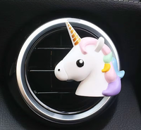 Diffuseur de parfum pour voiture en gypse, motif Cheval arc-en-ciel et Étoile filante, à clipser sur grille d'aération