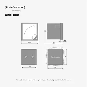 เครื่องวัด6L2-A มิเตอร์ดิจิทัลแอมมิเตอร์และโวลต์มิเตอร์50-500V 250/ตัวชี้5A CHINT - Product Image 4