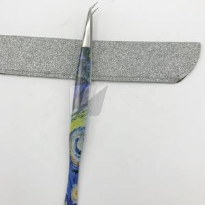 Pince à épiler droite et fine à 45 degrés avec logo personnalisé Extension de cils japonaise durable en acier inoxydable Volume des sourcils pointus - Product Image 2