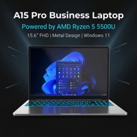 Ordinateur portable professionnel Yifang A15Pro avec écran de 15,6 pouces, équipé d'un processeur AMD Ryzen 5 5500U et d'un clavier anglais 16:9