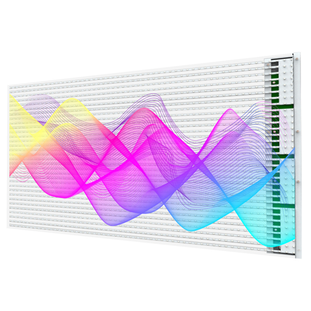 P6.5 High Transparency Adhesive Indoor Flexible Film Led Screen Full Color Glass Window Transparent Led Film Display Screen