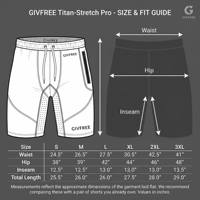 Shorts d'entraînement Givfree Titan-Stretch Pro pour hommes, élastiques, unis, avec entrejambe en losange, découpés au laser, respirants, en maille technique, avec coutures plates