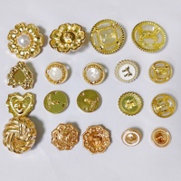 Boutons à tige en alliage de zinc perlé JQR 78592 durables de 12 mm, décorés de strass dorés/argentés polis, pour costumes et jeans de luxe pour hommes