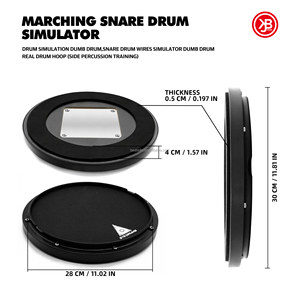 Beatello Mắt 12-inch diễu hành Snare trống Pad thực hành câm pad với mô phỏng bẫy dây câm trống - Product Image 6