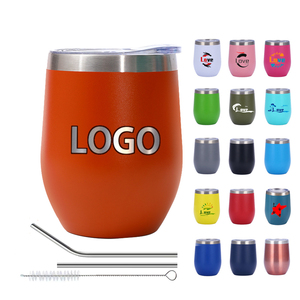 Mug à œufs en acier inoxydable à double paroi de 12 oz avec logo personnalisé, isolé sous vide, pour <span class=keywords><strong>café</strong></span> et vin, avec couvercle pour bière, design classique - Product Image 1