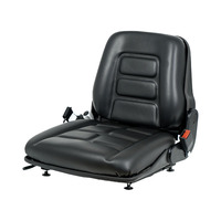 Siège de finisseur routier en cuir PVC noir durable de haute qualité pour tracteur compact, réglage du poids en 3 étapes, étanche KL