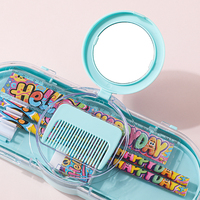 Étui à crayons multifonctionnel en PVC coloré de haute qualité pour étudiants, école, bureau, avec miroir, cadeau