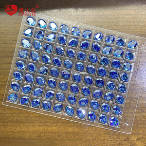 Chất Lượng Cao 5A + Sapphire Màu Xanh 4K Nghiền Nát Ice Cut Ioose Đá Quý 3*5 Mm-14 * 18Mm Hình Dạng Hình Bầu Dục Tổng Hợp Cubic Zirconia Trong Cổ Phiếu - Product Image 5