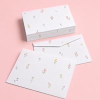 Enveloppes personnalisées à rabat en V, ensemble de papeterie florale sur mesure, pochettes élégantes pour invitations de mariage, emballage pour petites entreprises, en gros