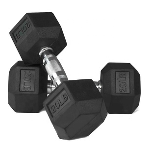 Sử dụng thương mại cao su <span class=keywords><strong>HEX</strong></span> quả tạ 5 <span class=keywords><strong>LB</strong></span> đến 130 <span class=keywords><strong>LB</strong></span> với Ergonomic chrome có khía xử lý cho đào tạo sức mạnh chuyên nghiệp - Product Image 2