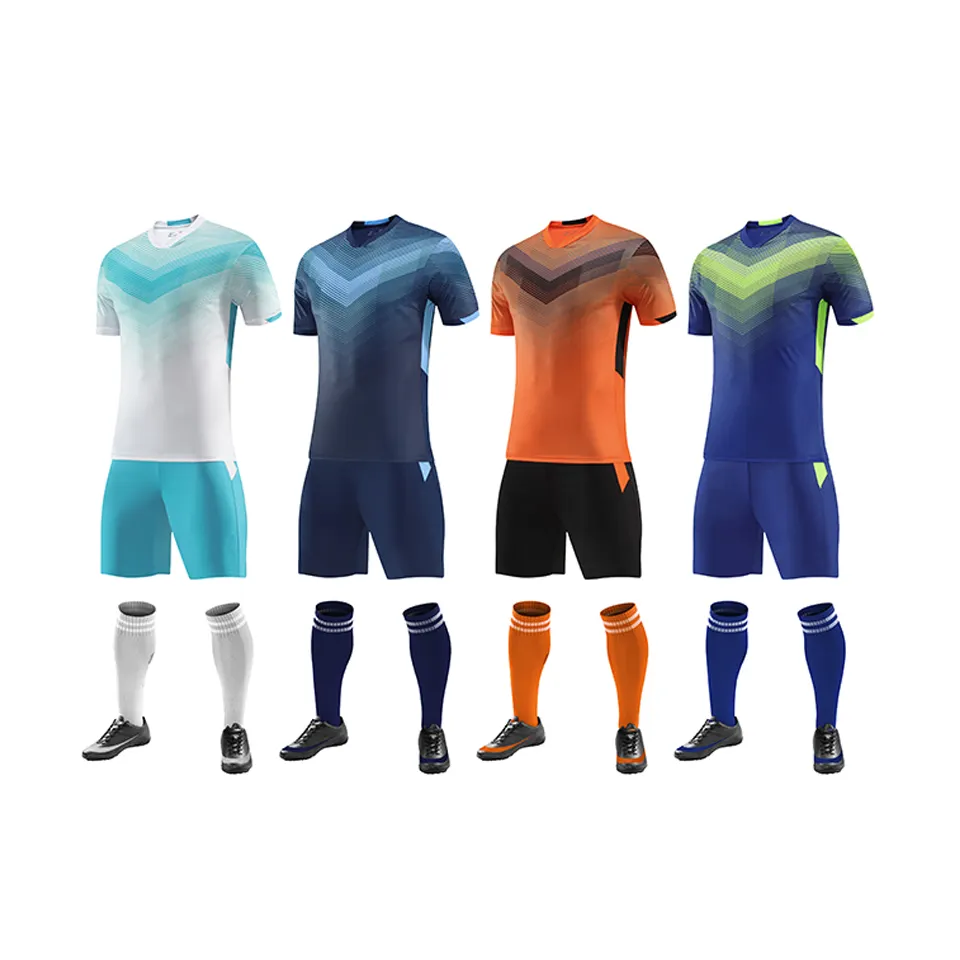 Großhandelspreis individuelle herren einfarbig schlicht weiß Set Jersey Top Fußballuniform