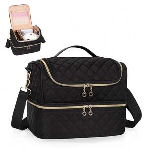 Échantillon Gratuit : Sac Organisateur de Vernis à Ongles Grande Capacité avec Fermeture Éclair, Portable, Double Couche, pour 54 Bouteilles et Fournitures de Lampe à Ongles - Product Image 6