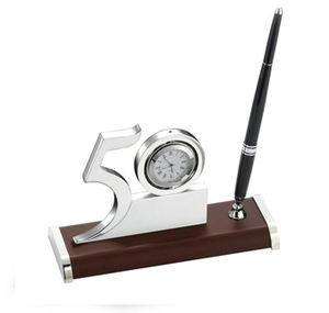 Đồng Hồ Hợp Kim điều hành máy tính để bàn 2019 Quà Tặng VIP penholder công ty Quà Tặng bàn đồng hồ - Product Image 6