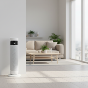 <span class=keywords><strong>Ventilateur</strong></span> sur pied oscillant numérique sans pales 2000W, télécommandé, design <span class=keywords><strong>colonne</strong></span> argenté, pour usage hôtelier, alimentation électrique - Product Image 3