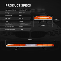 Barra de Luces LED Estroboscópica LED-8600L Nueva de 72W 12-30V para Ambulancias y Vehículos de Seguridad, Luz de Advertencia Intermitente de Emergencia