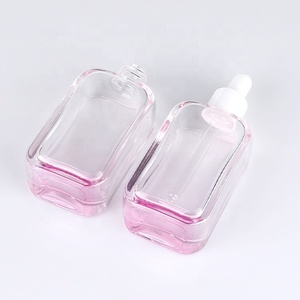 ขวดแก้วสำหรับเป็นของขวัญขวดสีเหลืองอำพันสแตนเลสพร้อมฝาโลชั่นสำหรับขวดหยอดน้ำมันสำหรับใบหน้าสีชมพูใส - Product Image 2