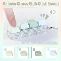 Clavier ASMR avec interrupteur à clic mécanique, capuchon de touche lumineux, porte-clés en acrylique