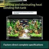 Aquarium rectangulaire ultra-blanc Jinjing pour poissons ornementaux, idéal pour salon, bureau, hall d'hôtel – Vente directe usine, livraison directe