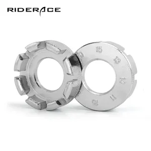 RIDERACE Mini Bike Spoke Nipple Wrench Bicycle Wheel Rim 8 Way Spanner Bike Repair Tool Durable Portable Hand Tools