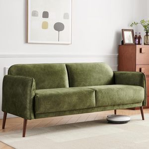 Manufacturer Mid Century Modern Decor <strong>Sofa</strong> Couch Thick Seat Cushion Small Loveseat <strong>Sofa</strong> <strong>for</strong> <strong>Bedroom</strong> Apartment Office - Product Image 6