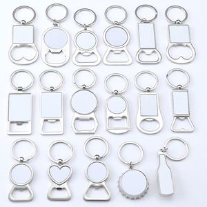 Car Pendant UV Printed Thermal Sublimation Metal Key Ring Loop Custom Creative <b>Small</b> Gift Beer <b>Bottle</b> Opener Keychain Key Chain - Product Image 3