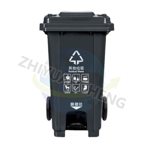 Vendita calda di rifiuti esterni da <span class=keywords><strong>120</strong></span> <span class=keywords><strong>litri</strong></span> con struttura in piedi grande contenitore di plastica con coperchio prezzo di fabbrica - Product Image 2