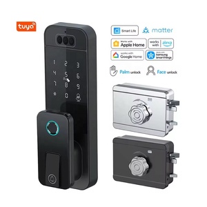 Serrure <span class=keywords><strong>de</strong></span> porte intelligente Auvinx Factory Rim Lock, double mode TUYA <span class=keywords><strong>wifi</strong></span> TUYA BT, reconnaissance faciale, empreinte digitale, <span class=keywords><strong>mot</strong></span> <span class=keywords><strong>de</strong></span> <span class=keywords><strong>passe</strong></span>, étanche, sans clé - Product Image 4