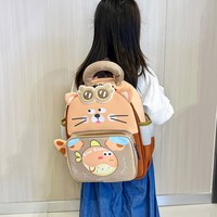 Nouveau sac à dos de maternelle style dessin animé pour garçons et filles de 3 à 6 ans ; Mini sac à dos léger à imprimé animal avec coussin d'air