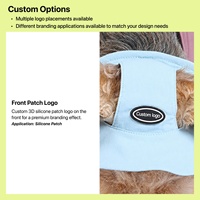 Siap Dikirim |   Topi Anjing 3-in-1 Anti Hujan, Matahari, Angin, Anti Air, Pinggiran Melengkung, Lubang Telinga, Logo OEM Custom, Tersedia