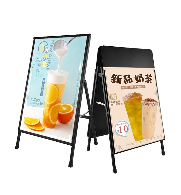 Portable Foldable Iron Display Rack for Outdoor Billboard Advertising Promotion Use