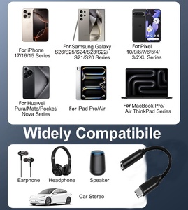 Cavo <span class=keywords><strong>Adattatore</strong></span> Premium Nero Intrecciato in Nylon da <span class=keywords><strong>USB</strong></span>-C a Jack Audio da 3,5 mm per Cuffie, per <span class=keywords><strong>iPhone</strong></span> 17 16 15 Samsung S26 S25 - Product Image 5