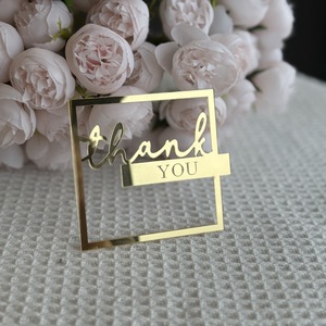 Decoraciones acrílicas para pasteles, etiqueta de agradecimiento estilo Ins para el Día de la Madre, Acción de Gracias, Día de la Mujer, adorno de plástico para pasteles - Product Image 3