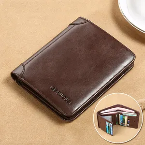 High Quality Top Genuine Leather Men'S Wallet Luxury Large Capacity Designer Wallet For Men