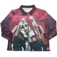Vestes universitaires de basket-ball personnalisées Streetwear manteau d'hiver zippé veste en tapisserie tissée jacquard grande taille pour hommes