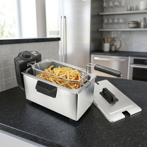 Friggitrice ad olio in acciaio inox 2100W 3 L 220-240V (HaegerDF-3SS.020A) - Product Image 2