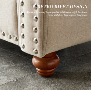 Modern Chesterfield 3-Seater Tufted Fabric <b>Sofa</b> High Back Upholstered Set <b>for</b> Living Room Convertible <b>Sponge</b> <b>for</b> Apartments - Product Image 6