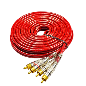 สาย RCA 2 หัวต่อชาย ต่อ 2 หัวต่อชาย สายต่อขยายเสียงสเตอริโอและวิดีโอ แบบถัก ป้องกันสัญญาณรบกวน สำหรับเครื่องเสียงรถยนต์ สาย RCA สำหรับเครื่องขยายเสียง OEM - Product Image 4