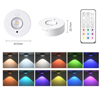 Lampe de placard moderne, ultra légère, portable, écologique, 3000K+6000K, mode mixte, charge rapide USB-C, télécommande LED