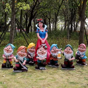 Venta al por Mayor 2023: Estatua de Resina de Tamaño Real de Blancanieves y los Siete Enanitos, Figura de Gnomo de Cuento de Hadas en Fibra de Vidrio - Product Image 4