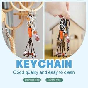 Sports Series Hand Woven Rope Rugby <b>Baseball</b> Football Charm Keychain Bag Accessories - Product Image 3