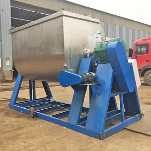 Stone Paint Ribbon Mixer Equipment And Stone Paint Rock Paint Construction Coating Horizontal Dry Powder Paint Blender