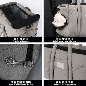 Bolso de transporte transpirable de malla para perros 2 en 1, bandolera portátil con asa frontal para cachorros, gatos y gatitos pequeños - Product Image 4