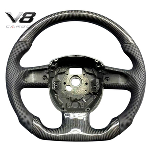 Volant en fibre de carbone véritable V8carbon pour A5 <span class=keywords><strong>S5</strong></span> RS5 B8, accessoires de voiture, pièces automobiles modifiées, style sport racing, personnalisé - Product Image 6