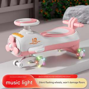 <span class=keywords><strong>Triciclo</strong></span> de Equilibrio de Plástico para Niños con 4 Ruedas, Juguete para Montar con Función de Balanceo de Avión Pequeño, Operación Manual Multifuncional - Product Image 2