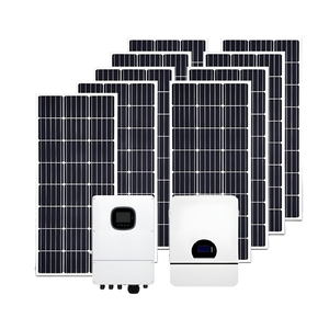Système solaire hybride complet 30kW hors réseau pour la maison, avec batterie 15 <span class=keywords><strong>kWh</strong></span>, onduleur 48V 16 kVA et auvent solaire 20kW - Product Image 1
