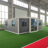 Maison Conteneur Pliable à Construction Rapide, Salle de Vacances Préfabriquée avec Salle de Bain, Mini Maison Préfabriquée Mobile de 20 et 40 Pieds