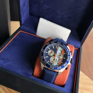 <span class=keywords><strong>Reloj</strong></span> Cronógrafo Deportivo para Hombre TAGs con Diseño de Múltiples Subesferas, Caja de Acero Pulido, Correa de Cuero, Estilo Racing Heuers - Product Image 1
